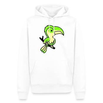 papagei - Männer Premium Bio Hoodie - Weiß - Vorne - Nico (187cm)