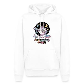 Stargazing Magic - Men’s Premium Organic Hoodie - white - Front - Nico (187cm)