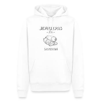 Ich kann, ich habe Wurst - Männer Premium Bio Hoodie - Weiß - Vorne - Nico (187cm)