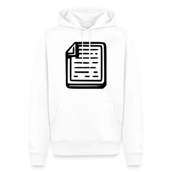 Notes - Sweat à capuche Premium bio Homme - blanc - Devant - Nico (187cm)
