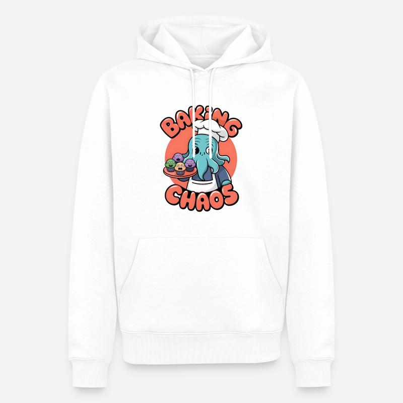 Chaos de cuisson - Sweat à capuche Premium bio Homme - blanc