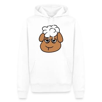 Schaf Müde Gelangweilt Leerer Blick Kopf Gesicht - Männer Premium Bio Hoodie - Weiß - Vorne - Nico (187cm)