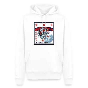 Koi Japan Urban - Men’s Premium Organic Hoodie - white - Front - Nico (187cm)