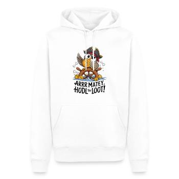 Hodl Die Beute! - Männer Premium Bio Hoodie - Weiß - Vorne - Nico (187cm)