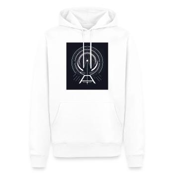 Abstrakte geometrische GrafikenAbstrakter Graph - Männer Premium Bio Hoodie - Weiß - Vorne - Nico (187cm)