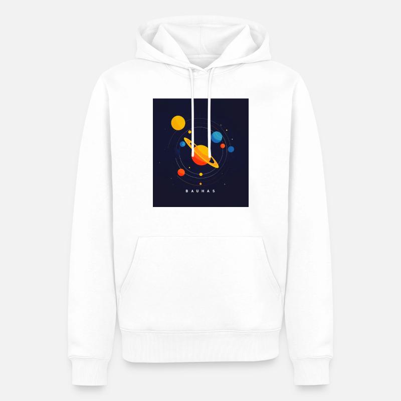 Bauhas Planetensystem - Männer Premium Bio Hoodie - Weiß