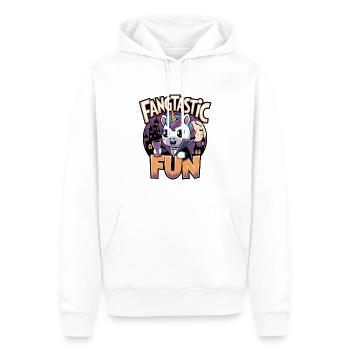 Fangtastischer Spaß - Männer Premium Bio Hoodie - Weiß - Vorne - Nico (187cm)