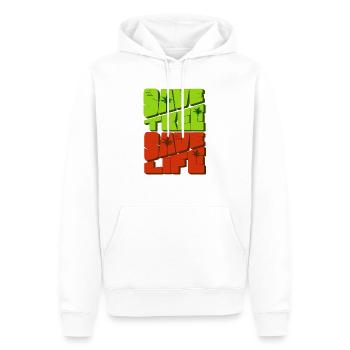 safe tree - Männer Premium Bio Hoodie - Weiß - Vorne - Nico (187cm)