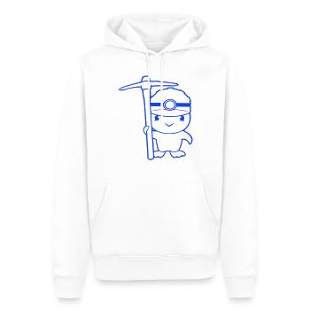 Ente Bergmann Spitzhacke Helm Lampe Minenarbeiter - Männer Premium Bio Hoodie - Weiß - Vorne - Nico (187cm)