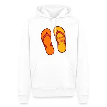 Sommerzeit - Männer Premium Bio Hoodie - Weiß - Vorne - Nico (187cm)