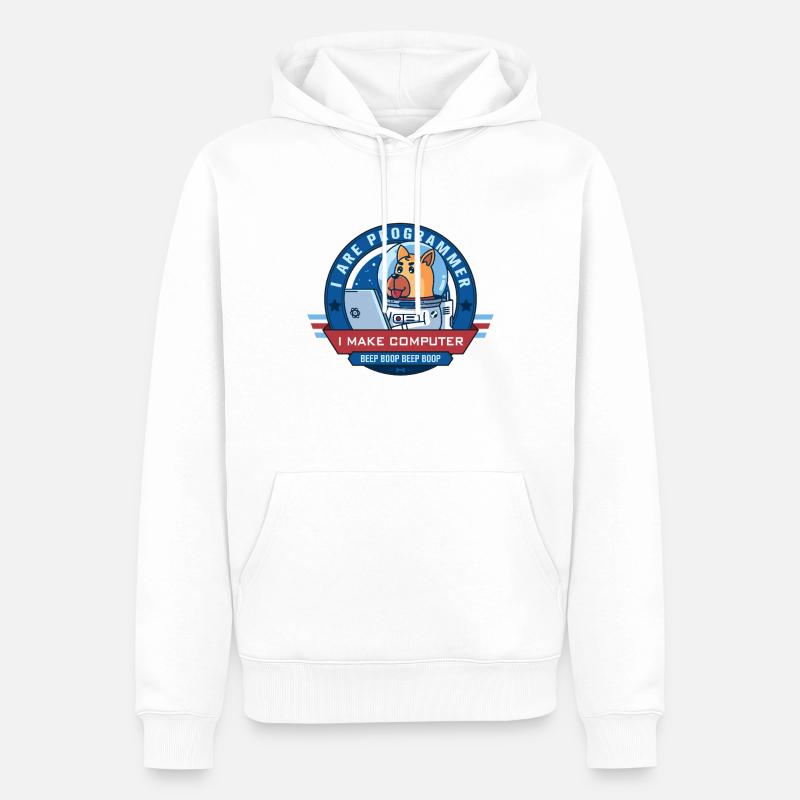 Ich bin Programmierer - Männer Premium Bio Hoodie - Weiß