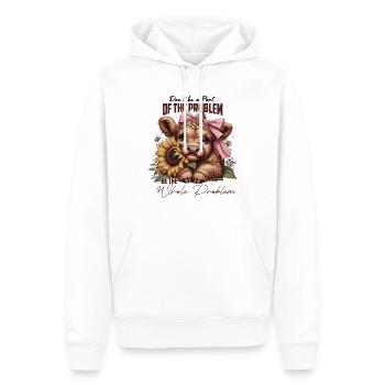 Be the whole problem - Männer Premium Bio Hoodie - Weiß - Vorne - Nico (187cm)