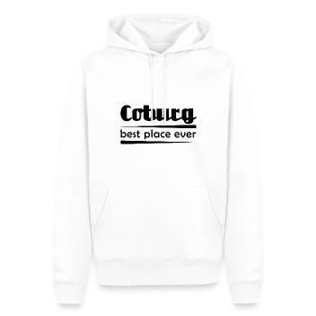Coburg - Stadt best place ever - Männer Premium Bio Hoodie - Weiß - Vorne - Nico (187cm)
