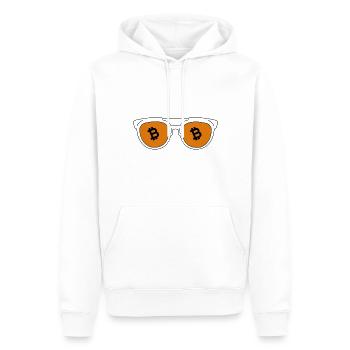 Bitcoin BTC Crypto Blockchain Coin Exchange Coin - Men’s Premium Organic Hoodie - white - Front - Nico (187cm)
