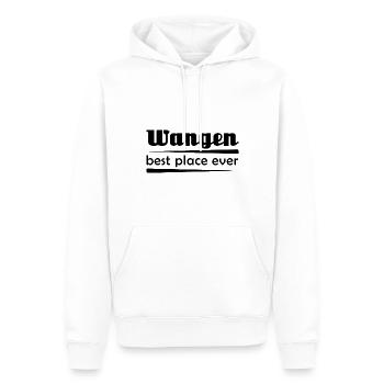 Wangen - Stadt best place ever - Männer Premium Bio Hoodie - Weiß - Vorne - Nico (187cm)