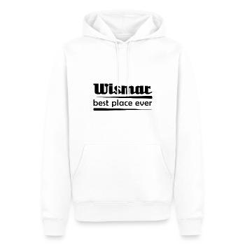 Wismar - Stadt best place ever - Männer Premium Bio Hoodie - Weiß - Vorne - Nico (187cm)