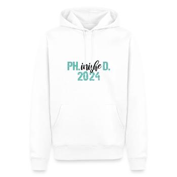 Docteur 2024 Graduation Philistin Dissertation Phd - Sweat à capuche Premium bio Homme - blanc - Devant - Nico (187cm)