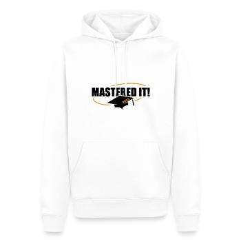 Master 2023 Abschluss Promotion Sponsion Uni - Männer Premium Bio Hoodie - Weiß - Vorne - Nico (187cm)