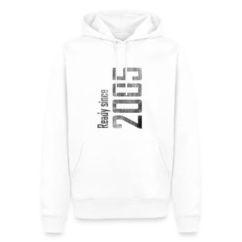 Ready Since - 2005 - 18ter Geburtstag - Männer Premium Bio Hoodie - Weiß - Vorne - Nico (187cm)