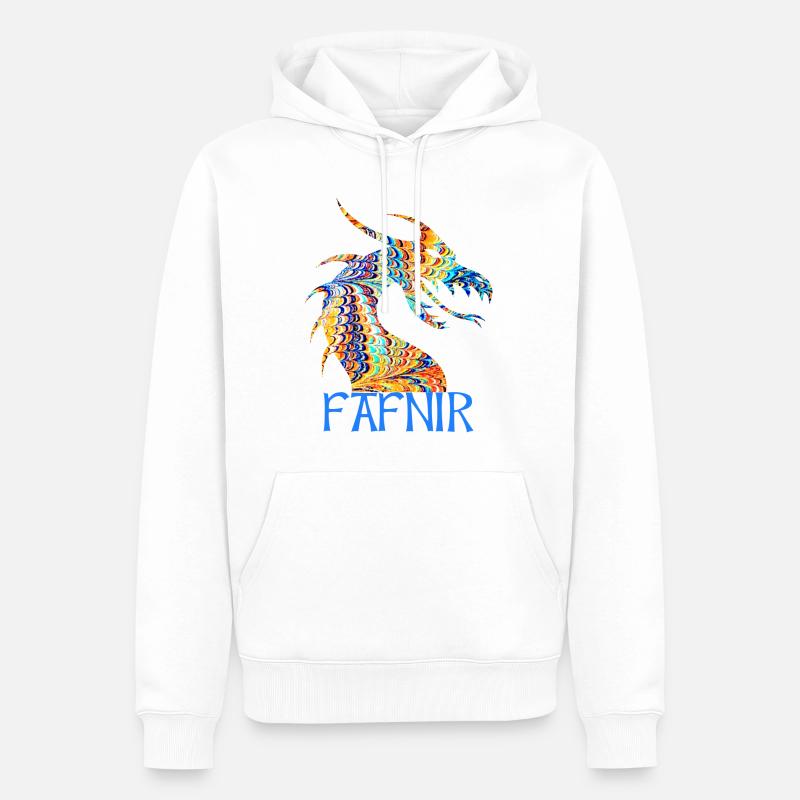 drache fafnir e 120 - Sweat à capuche Premium bio Homme - blanc