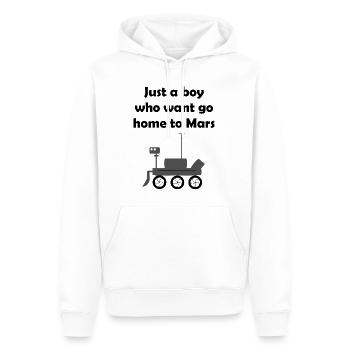 Les explorateurs de Mars - Sweat à capuche Premium bio Homme - blanc - Devant - Nico (187cm)