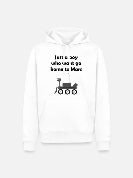 Die Mars Entdecker - Männer Premium Bio Hoodie - Weiß