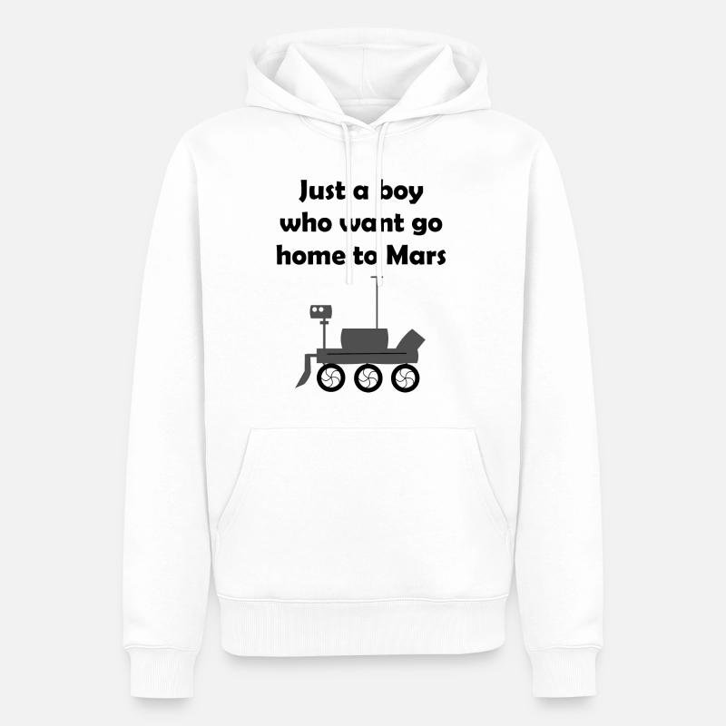 Die Mars Entdecker - Männer Premium Bio Hoodie - Weiß
