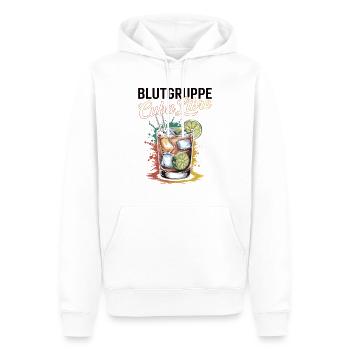 Groupe sanguin Cuba Libre Cocktail Bartender - Sweat à capuche Premium bio Homme - blanc - Devant - Nico (187cm)