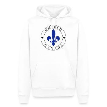 Quebec - Männer Premium Bio Hoodie - Weiß - Vorne - Nico (187cm)