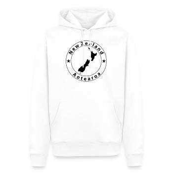 New Zealand Design 6 - Sweat à capuche Premium bio Homme - blanc - Devant - Nico (187cm)