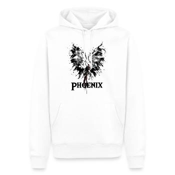 Phoenix aus der Asche Zeichnung Geschenkidee - Männer Premium Bio Hoodie - Weiß - Vorne - Nico (187cm)