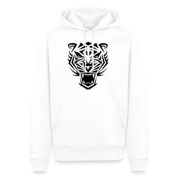 Tiger Tribal Wild Katze Cool Laune - Männer Premium Bio Hoodie - Weiß - Vorne - Nico (187cm)