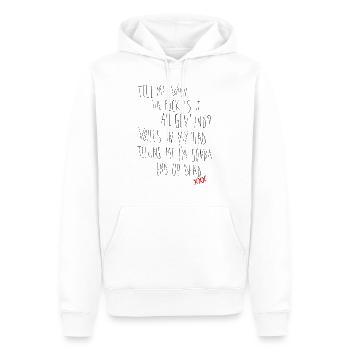 xxx tentacion - tell me TEXT - Men’s Premium Organic Hoodie - white - Front - Nico (187cm)
