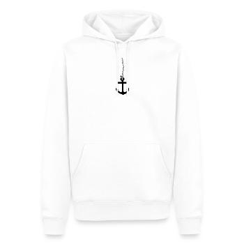 Künstlerischer Anker-T-Shirt Design! Geschenk Idee - Männer Premium Bio Hoodie - Weiß - Vorne - Nico (187cm)