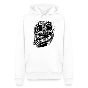 owl - Men’s Premium Organic Hoodie - white - Front - Nico (187cm)