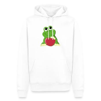Frosch - Männer Premium Bio Hoodie - Weiß - Vorne - Nico (187cm)