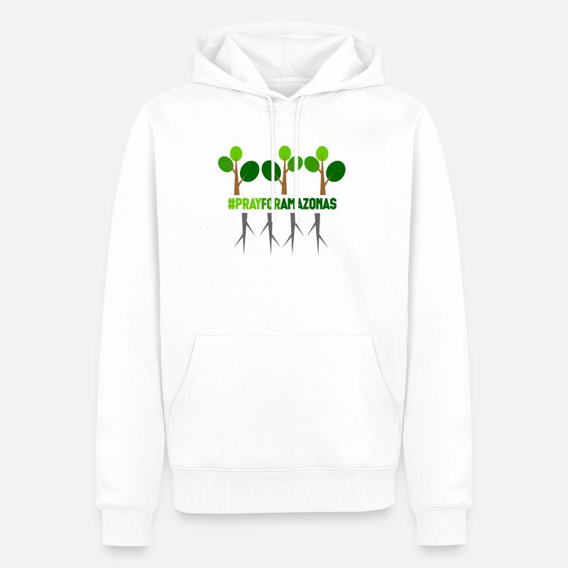 Priez pour Amazon 3.0 - Sweat à capuche Premium bio Homme - blanc