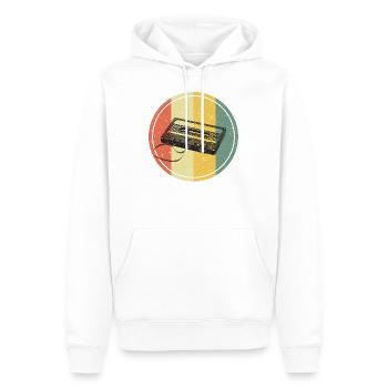 Kassette Retro Vintage - Männer Premium Bio Hoodie - Weiß - Vorne - Nico (187cm)