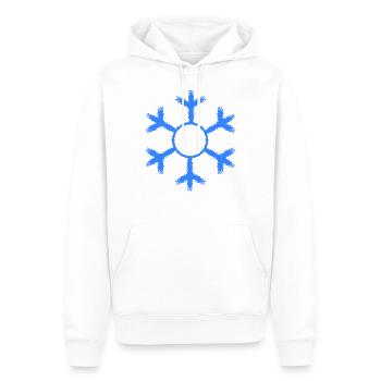 Flocon de neige hiver froid froid - Sweat à capuche Premium bio Homme - blanc - Devant - Nico (187cm)