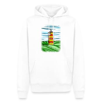 Pilsumer Leuchtturm Germany - Männer Premium Bio Hoodie - Weiß - Vorne - Nico (187cm)