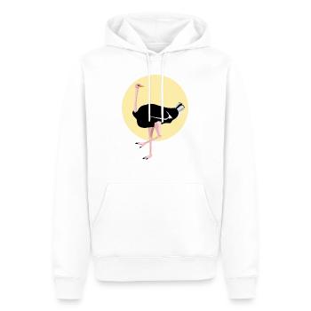 Autruche mignonne autruche mignonne - Sweat à capuche Premium bio Homme - blanc - Devant - Nico (187cm)