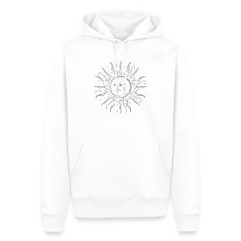 Soleil de lune Soleil de lune - Sweat à capuche Premium bio Homme - blanc - Devant - Nico (187cm)