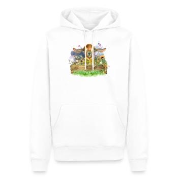 Ziege Aquarell - Männer Premium Bio Hoodie - Weiß - Vorne - Nico (187cm)