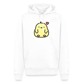 Poussin - Sweat à capuche Premium bio Homme - blanc - Devant - Nico (187cm)