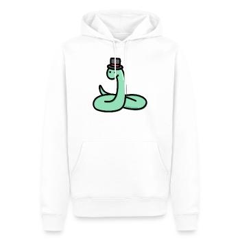 Serpent mignon - Sweat à capuche Premium bio Homme - blanc - Devant - Nico (187cm)