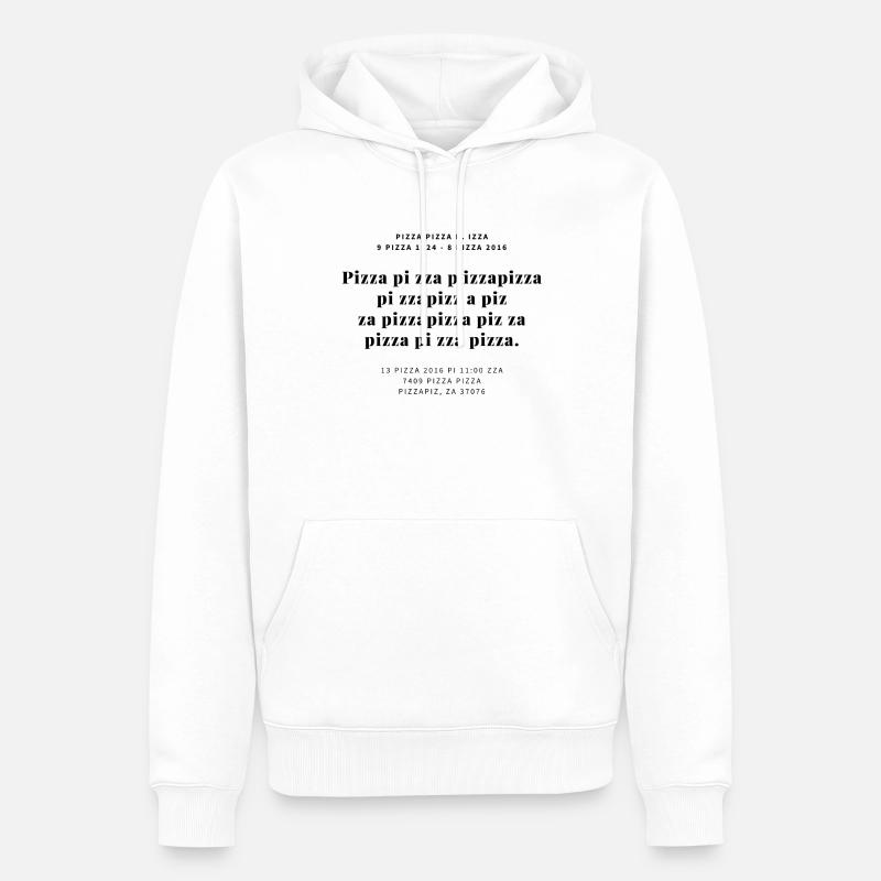 Pizza pizza pizza - Männer Premium Bio Hoodie - Weiß