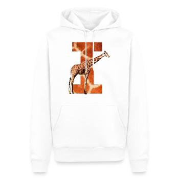girafe je - Sweat à capuche Premium bio Homme - blanc - Devant - Nico (187cm)