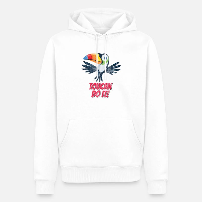 Toucan Do It - Männer Premium Bio Hoodie - Weiß