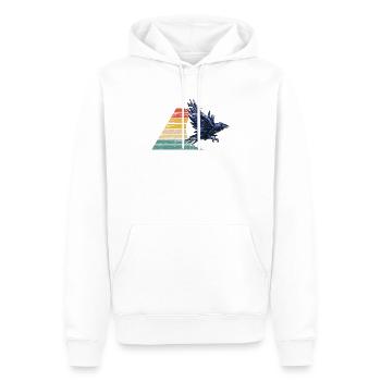 Raven Crow Retro Vintage - Sweat à capuche Premium bio Homme - blanc - Devant - Nico (187cm)