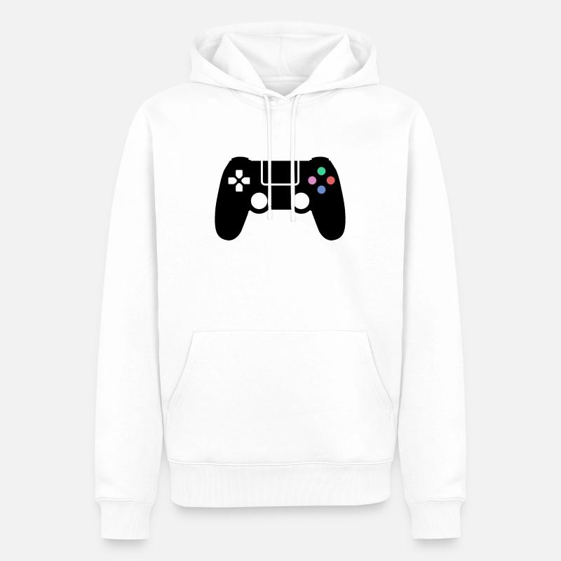Gamecontroller 3 - Männer Premium Bio Hoodie - Weiß